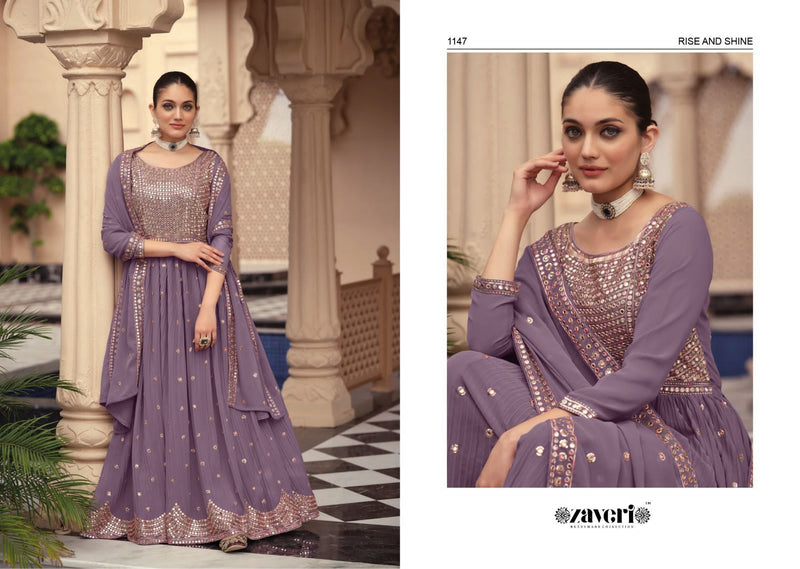 Zaveri Woman Apsara Georgette With Embroidery Work Stylish Suits