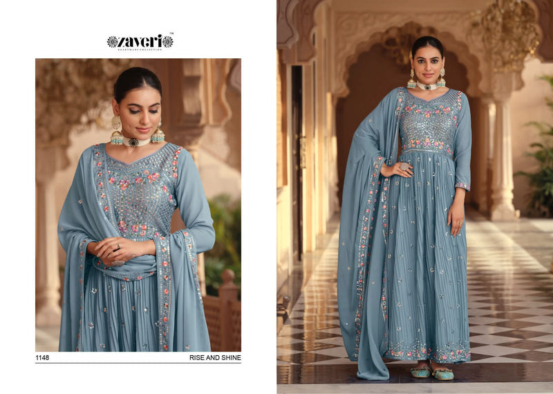 Zaveri Woman Apsara Georgette With Embroidery Work Stylish Suits