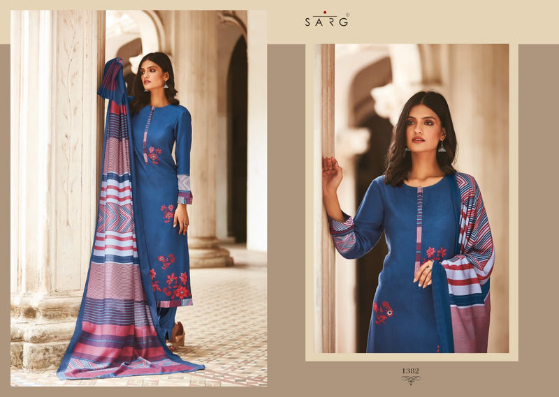 Sarg Aromatic Meadow Lawn Cotton Digital Print With Fancy Hand Work Designer Salwar Suits