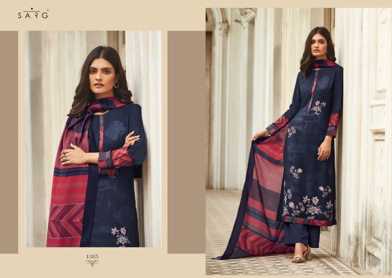 Sarg Aromatic Meadow Lawn Cotton Digital Print With Fancy Hand Work Designer Salwar Suits