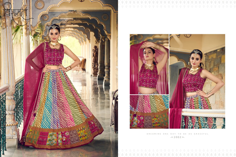 Virasat Arunima Chinon Heavy Digital Printed Embroidery Designer Lehnga Choli