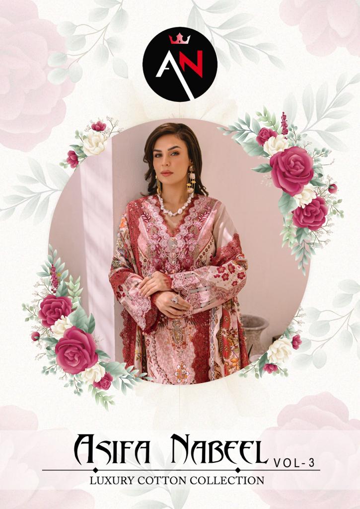 Asifa Nabeel Vol 3 Cotton Karachi Printed Designer Salwar Kameez