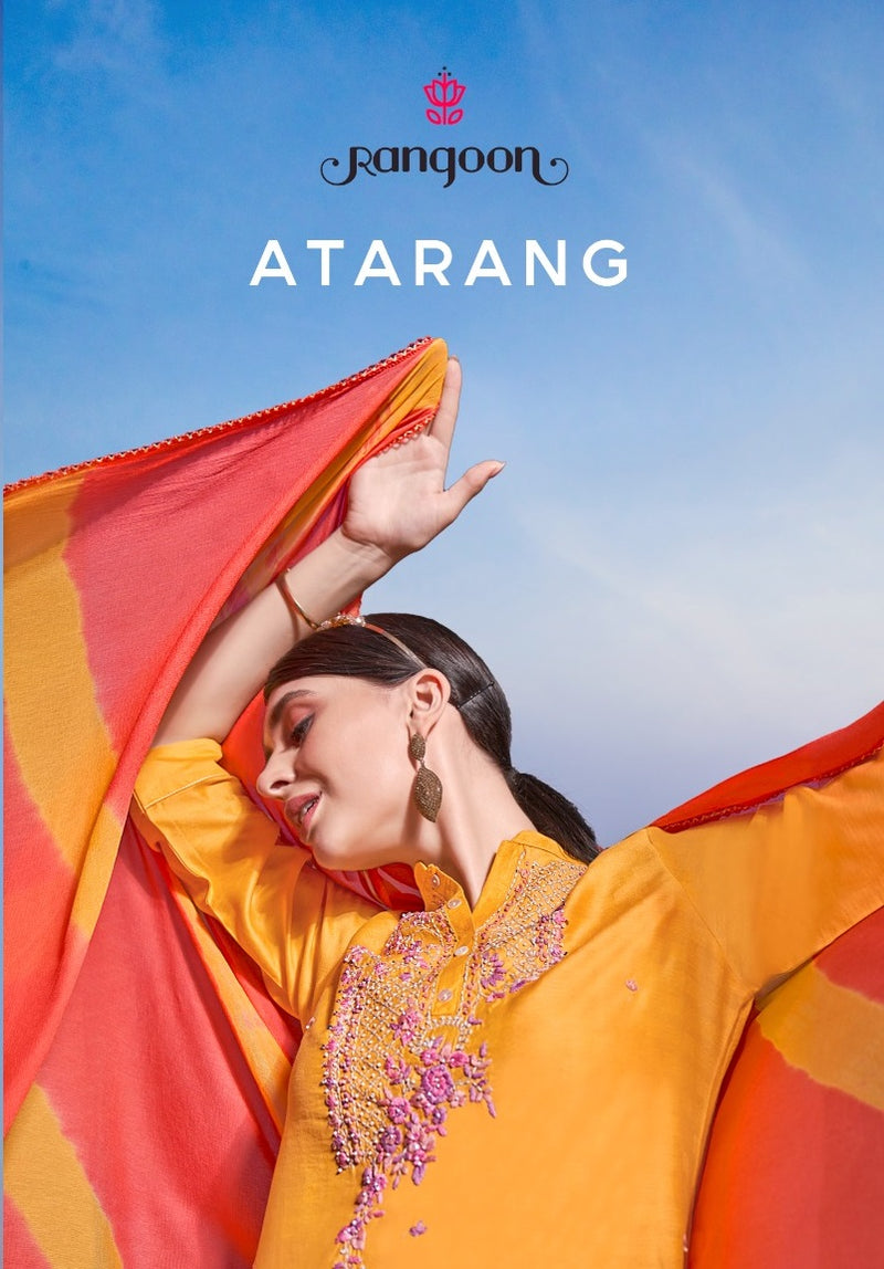 Rangoon Atarang Viscose With Fancy Hand Work Designer Kurti Combo
