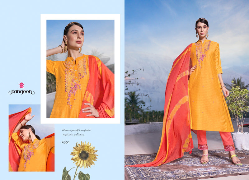 Rangoon Atarang Viscose With Fancy Hand Work Designer Kurti Combo