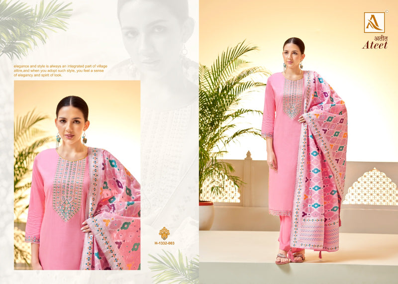Alok Suits Ateet Cotton Lucknowi Thread Work Designer Salwar Suits