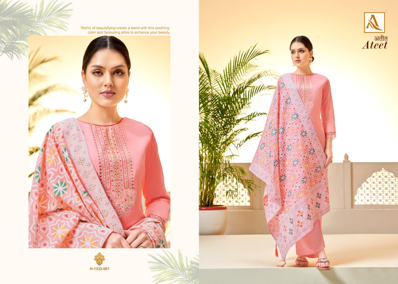 Alok Suits Ateet Cotton Lucknowi Thread Work Designer Salwar Suits