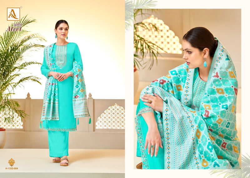 Alok Suits Ateet Cotton Lucknowi Thread Work Designer Salwar Suits