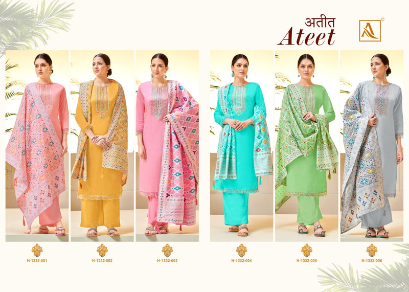 Alok Suits Ateet Cotton Lucknowi Thread Work Designer Salwar Suits
