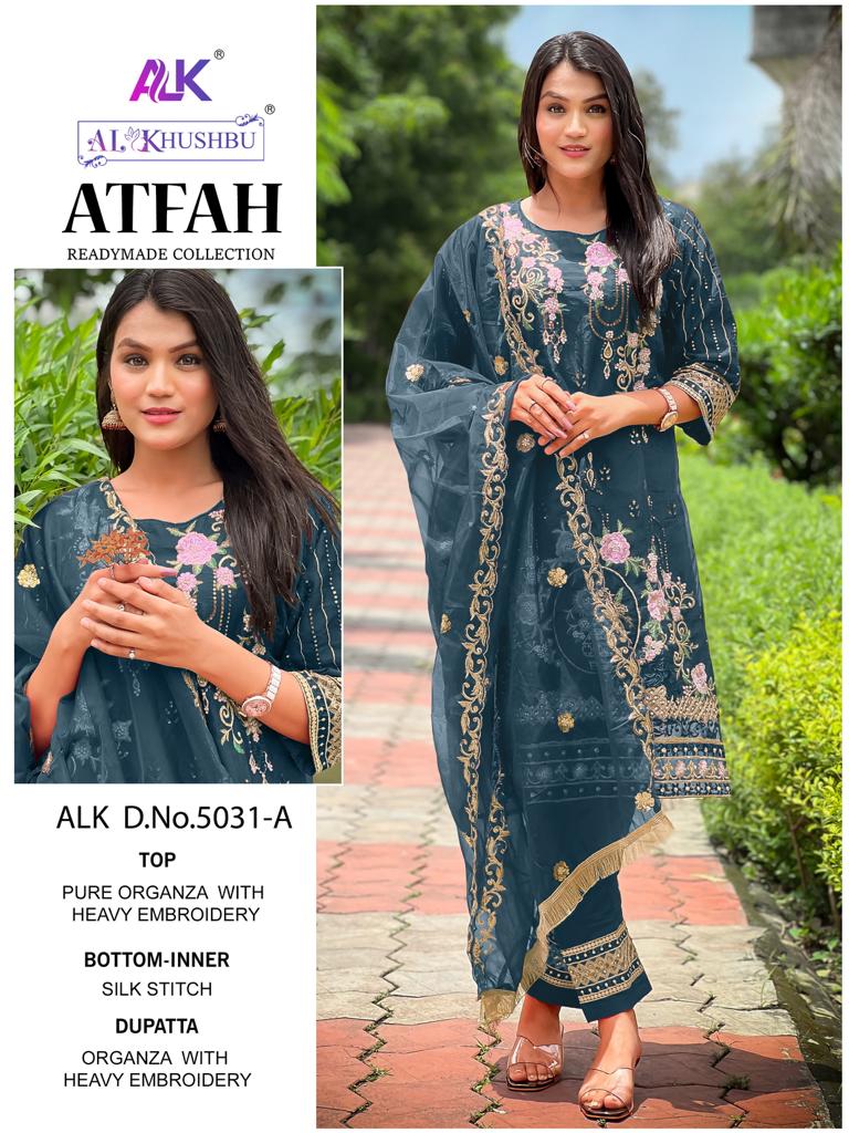 Al Khushbu Atfah Vol 1 Organza With Embroidered Heavy Pakistani Suits