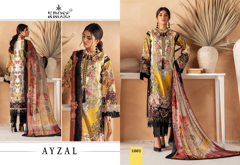Kross Kulture Ayzal Cotton Print With Fancy Embroidery Patch Work Salwar Kameez