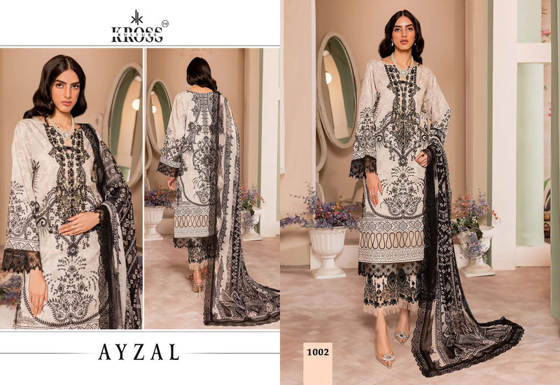 Kross Kulture Ayzal Cotton Print With Fancy Embroidery Patch Work Salwar Kameez