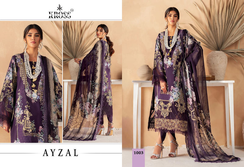Kross Kulture Ayzal Cotton Print With Fancy Embroidery Patch Work Salwar Kameez