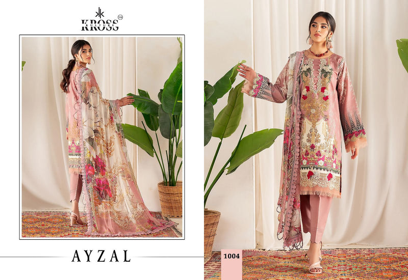 Kross Kulture Ayzal Cotton Print With Fancy Embroidery Patch Work Salwar Kameez