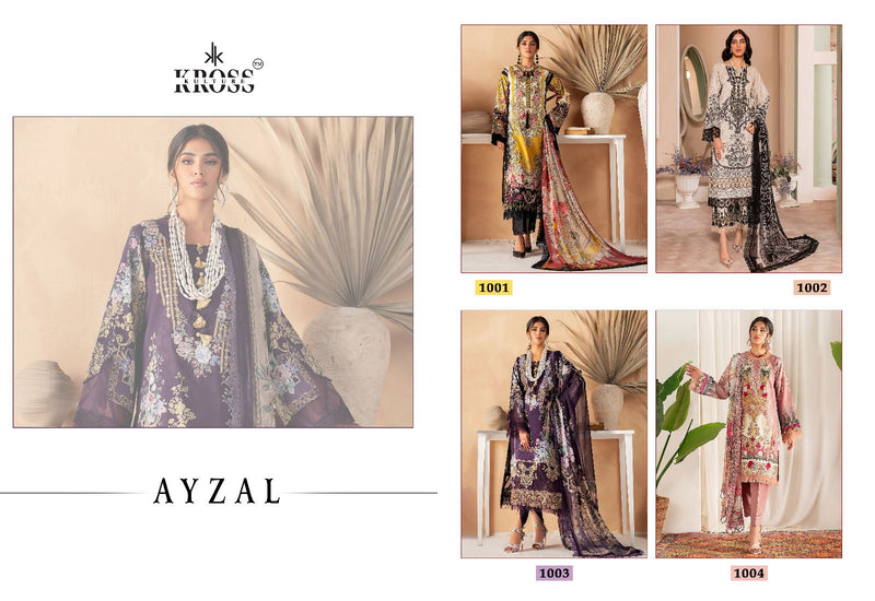 Kross Kulture Ayzal Cotton Print With Fancy Embroidery Patch Work Salwar Kameez