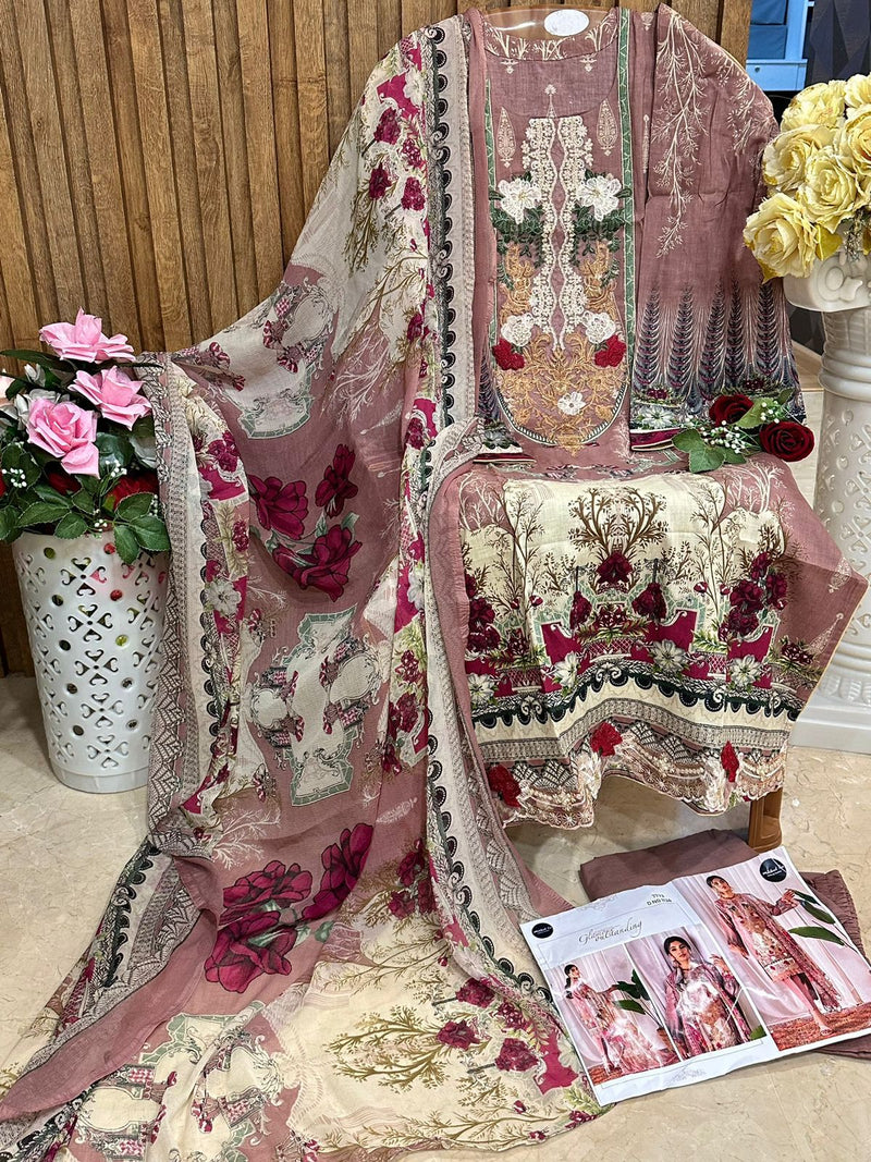 Mehbbob Tex Ayzel Firdous Collection Cotton Print With Fancy Embroidery Salwar Kameez