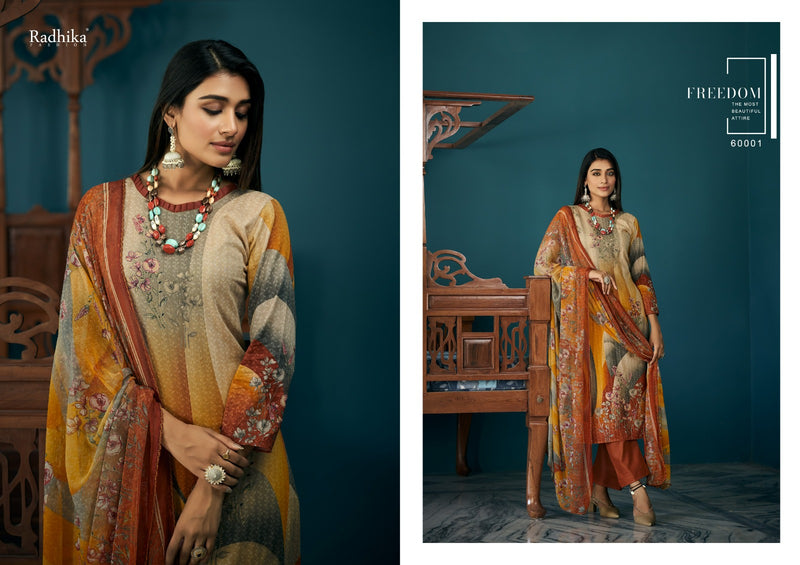 Radhika Fashion Azara Vol 51 Cotton Designer Printed Mashin Diamond Printed Salwar Kameez