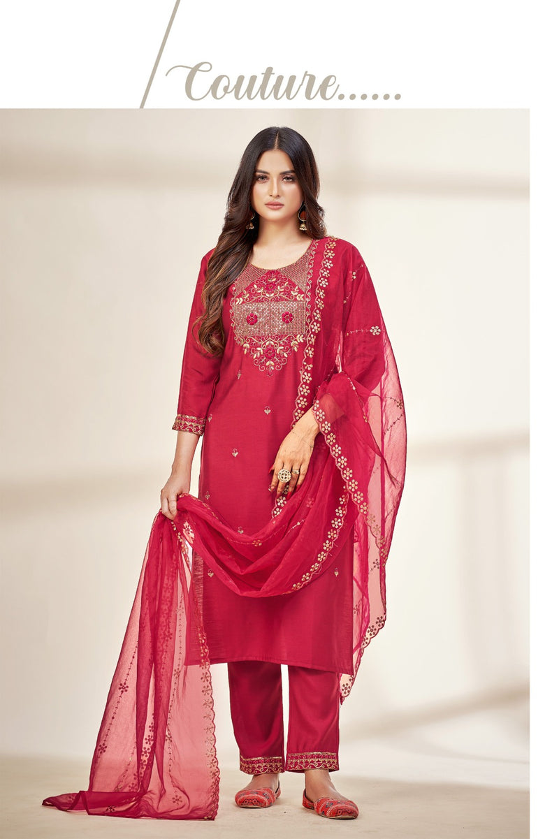 Mayur Azure Viscose Silk Beautiful Designer Work Salwar Suits