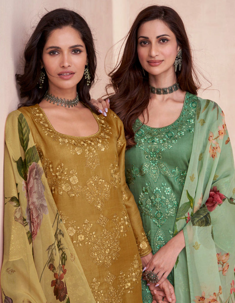 Aashirwad Creation Elora Premium Tussar Silk Stylish Wear Suit