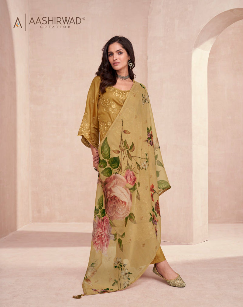 Aashirwad Creation Elora Premium Tussar Silk Stylish Wear Suit