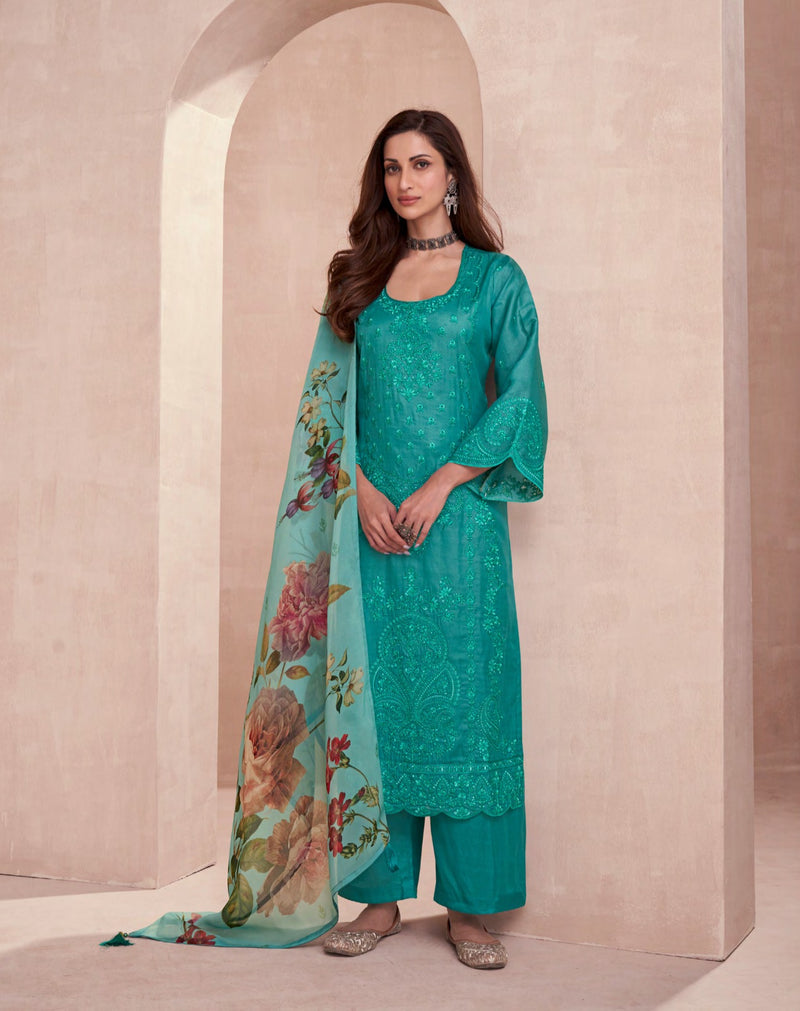 Aashirwad Creation Elora Premium Tussar Silk Stylish Wear Suit