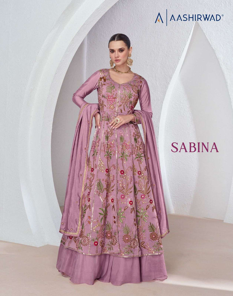 Aashirwad Creation Sabina Georgette Heavy Party Wear Dress