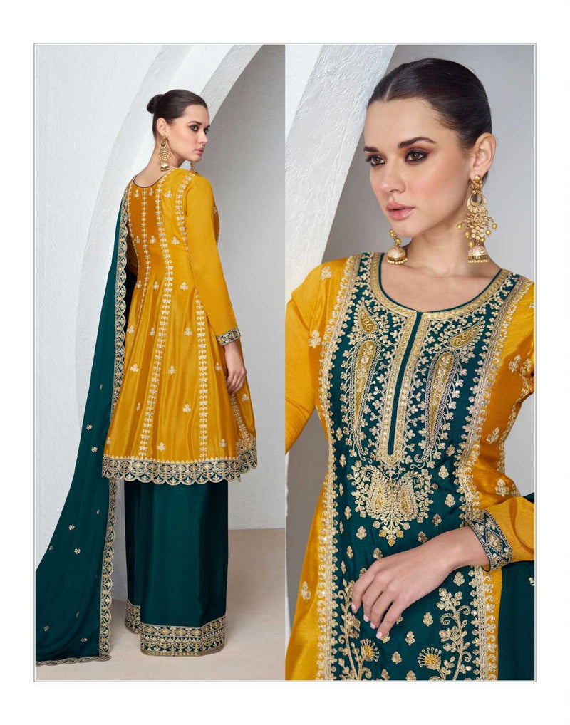 Aashirwad Creation Shanaya Premium Chinon Silk Fancy Wear Kurti Collection
