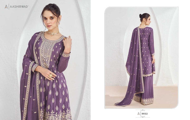 Aashirwad Creation Volna Chinon Silk DEsigner Salwar Kameez