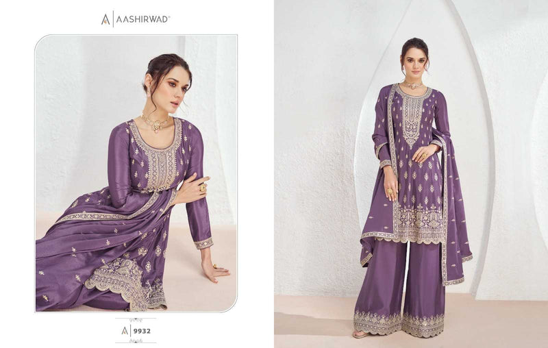 Aashirwad Creation Volna Chinon Silk DEsigner Salwar Kameez