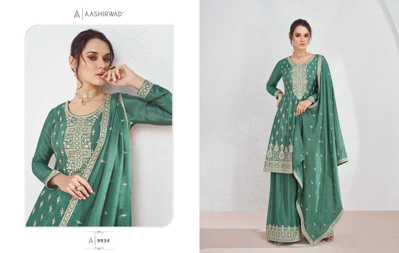 Aashirwad Creation Volna Chinon Silk DEsigner Salwar Kameez