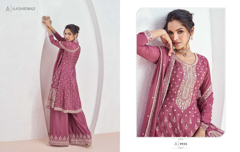 Aashirwad Creation Volna Chinon Silk DEsigner Salwar Kameez