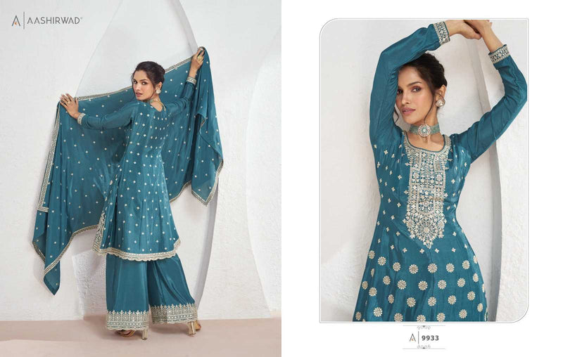 Aashirwad Creation Volna Chinon Silk DEsigner Salwar Kameez