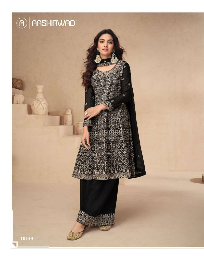Aashirward Creation Amrita Premium Chinon Silk Designer Partywear Suit