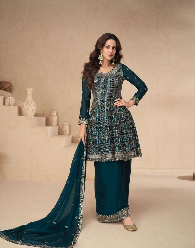 Aashirward Creation Amrita Premium Chinon Silk Designer Partywear Suit