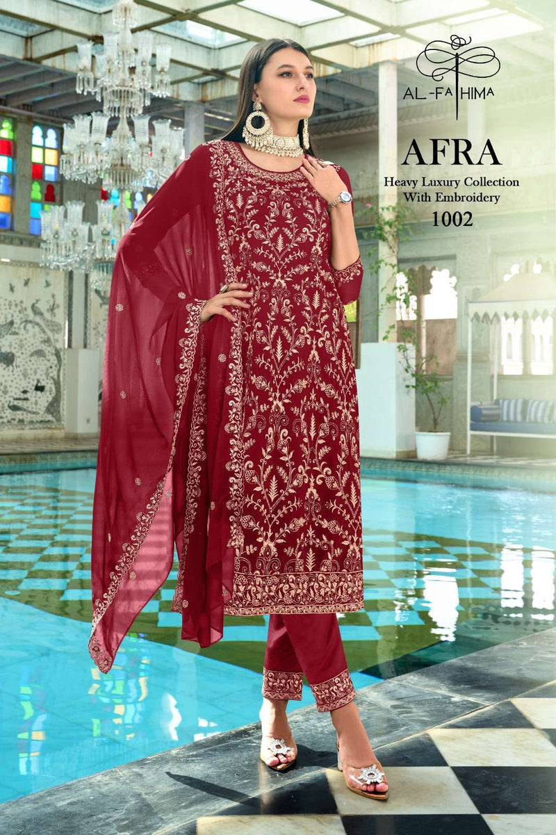 Al Fathima Afra  Georgrtte With Heavy Embroidery And Moti Work Designer Pret