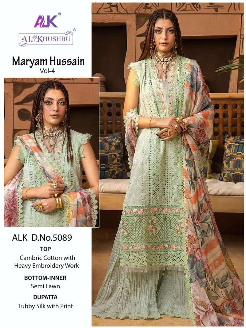 Al Khushbu Maryam Hussain Vol 4  Cotton With Heavy Embroidery Digital Printed Salwar Kameez