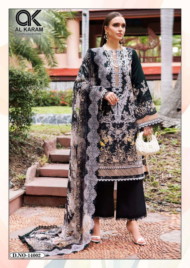 Al Karam Kesariya Vol 14 Camric Cotton Printed Karachi Salwar Suit