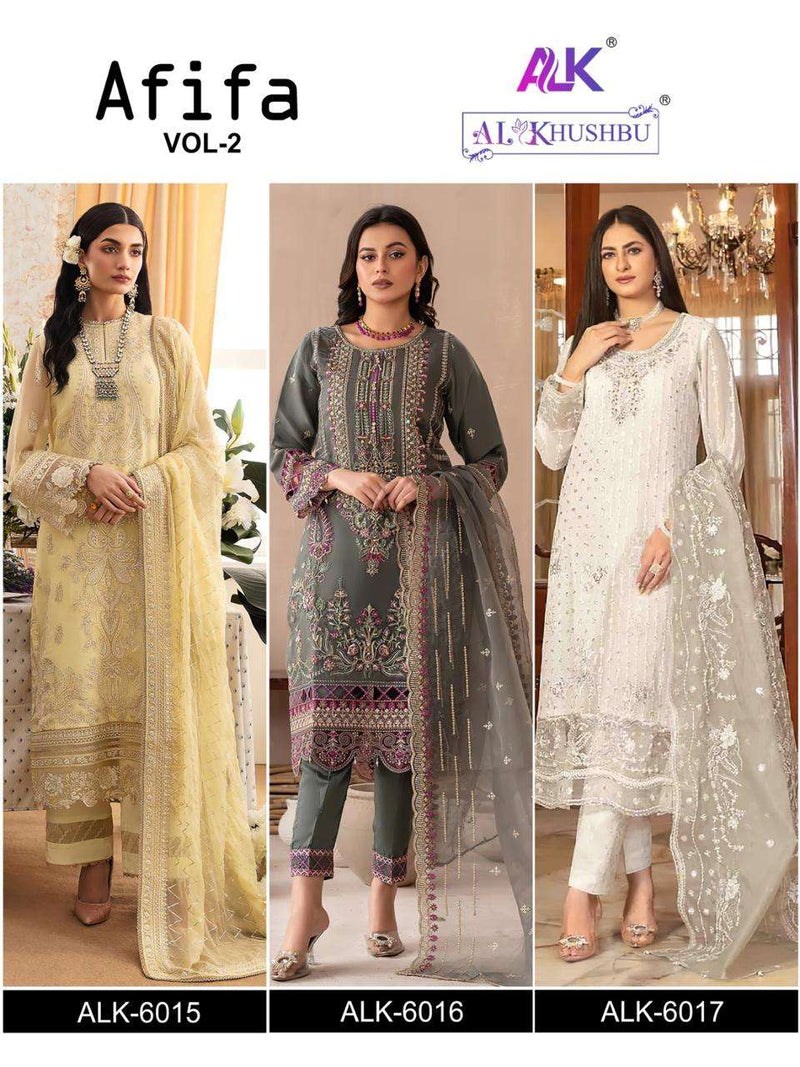 Al Khushbu Afifa Vol 2 Georgette Heavy Embroidered Pakistani Salwar Kameez