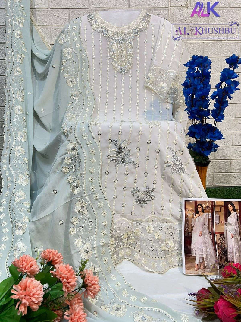 Al Khushbu Afifa Vol 2 Georgette Heavy Embroidered Pakistani Salwar Kameez