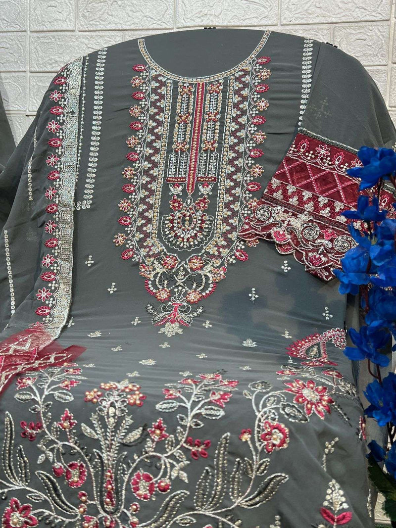 Al Khushbu Afifa Vol 2 Georgette Heavy Embroidered Pakistani Salwar Kameez