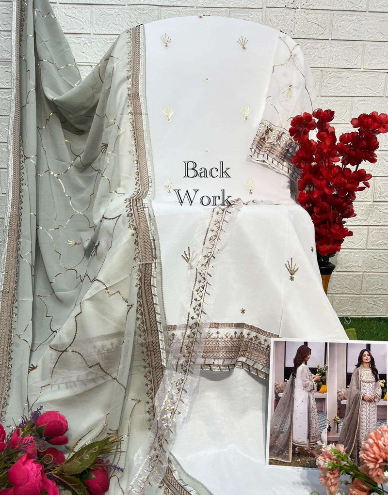 Al Khushbu Agha Noor Vol 2 Pure Georgette Heavy Embroidery Work Pakistani Suit