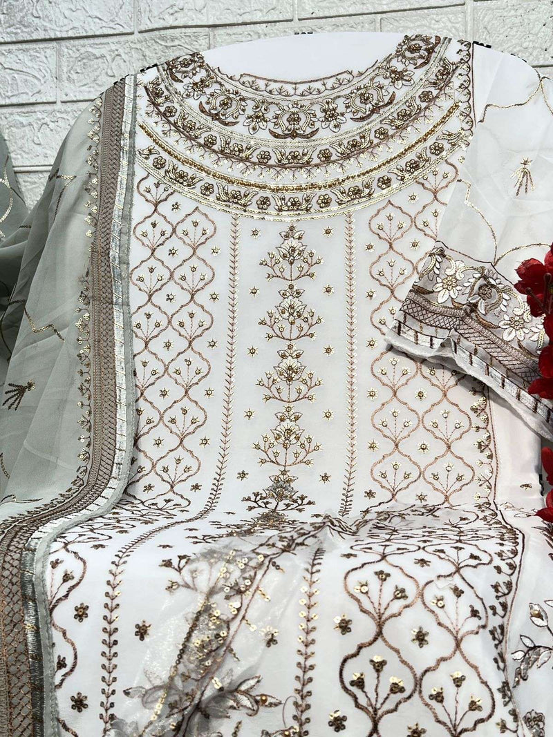 Al Khushbu Agha Noor Vol 2 Pure Georgette Heavy Embroidery Work Pakistani Suit