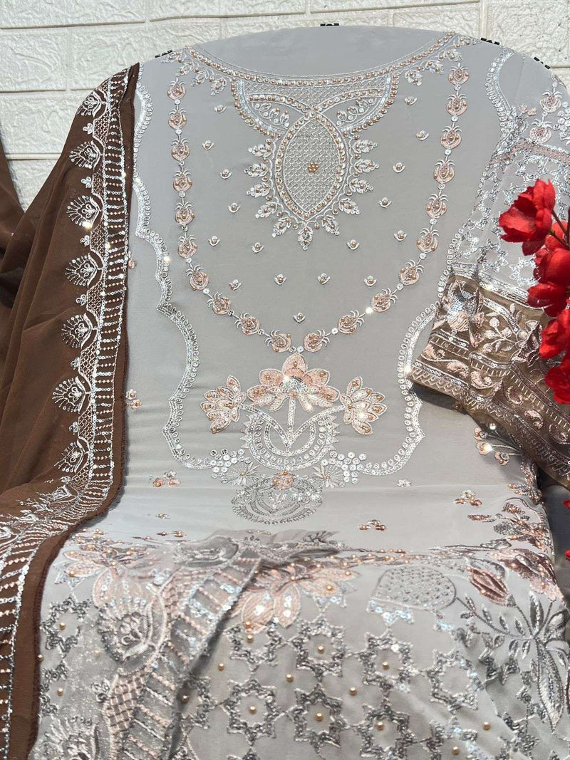 Al Khushbu Agha Noor Vol 2 Pure Georgette Heavy Embroidery Work Pakistani Suit