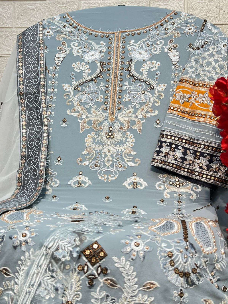Al Khushbu Agha Noor Vol 2 Pure Georgette Heavy Embroidery Work Pakistani Suit