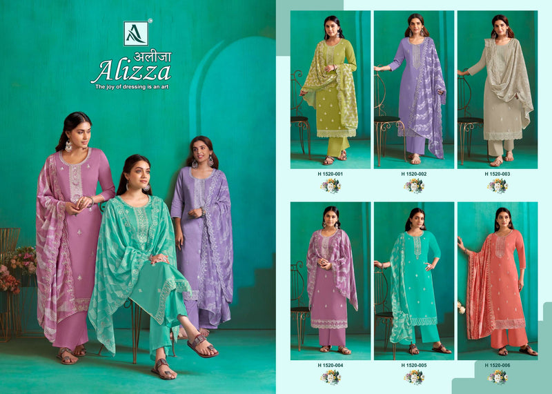 Alok Suit Alizza Jam Cotton With Fancy Embroidery Work With Daman Lace Work Salwar Kameez