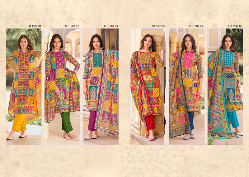 Alok Suit Bella Vol 8 Pure Maslin Digital Print With Mirror Work Salwar Suits