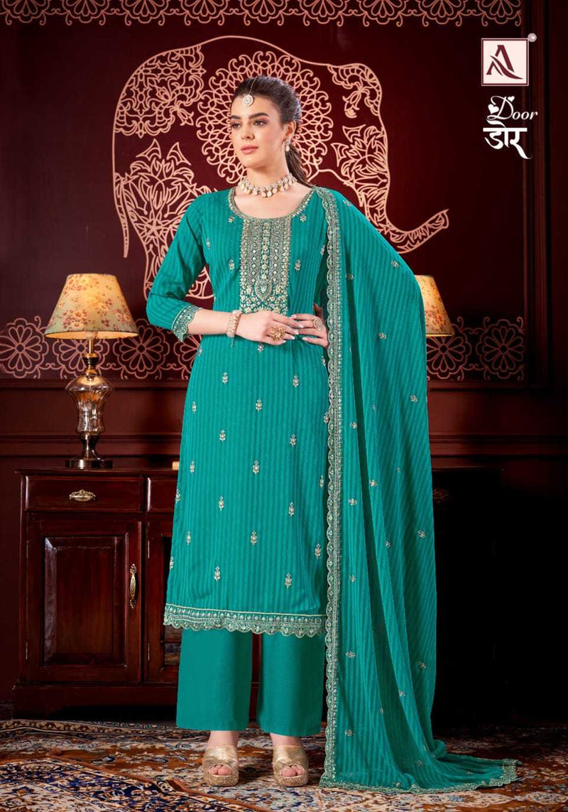 Alok Suit Door Premium Self Embroidery Work Salwar Suit