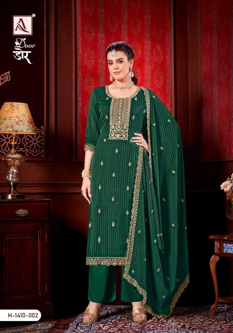 Alok Suit Door Premium Self Embroidery Work Salwar Suit