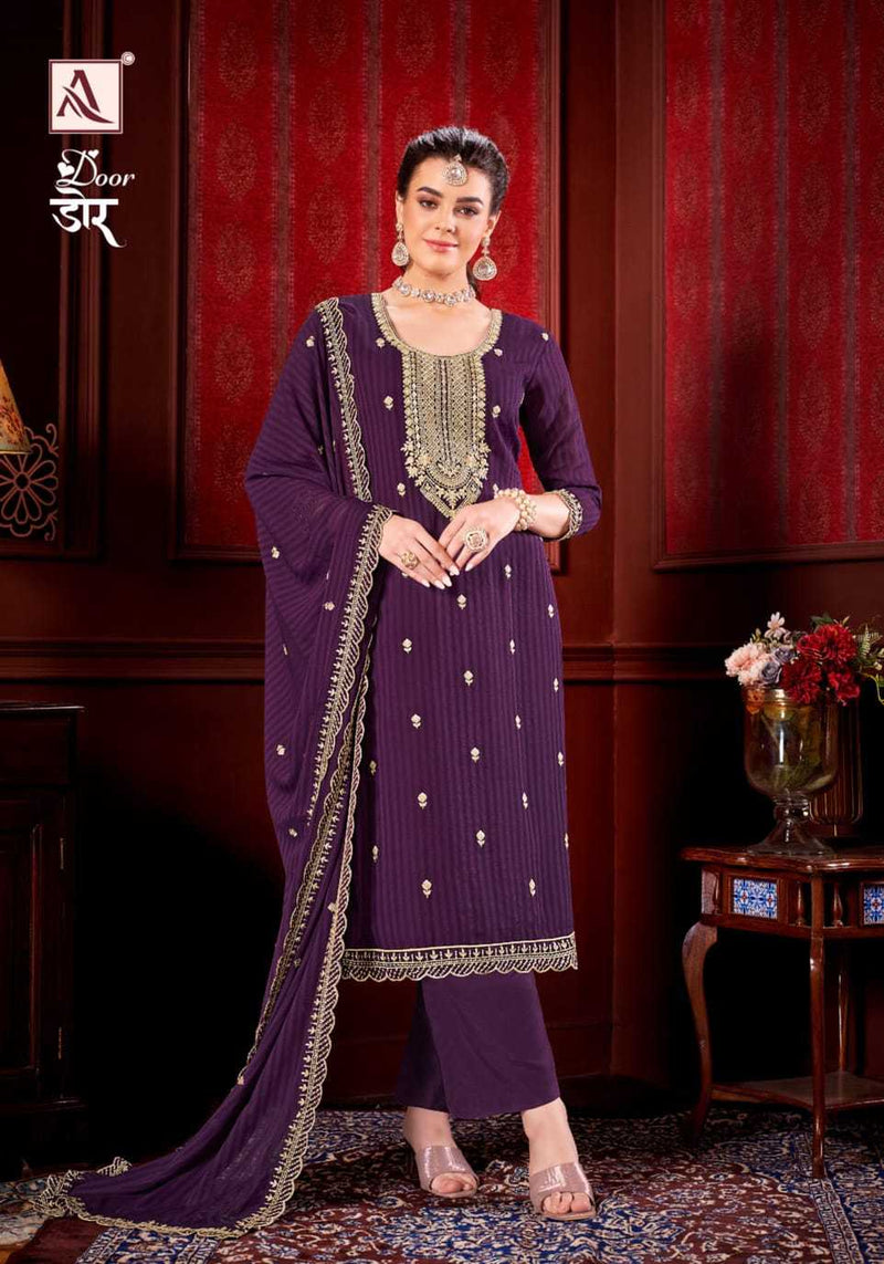 Alok Suit Door Premium Self Embroidery Work Salwar Suit
