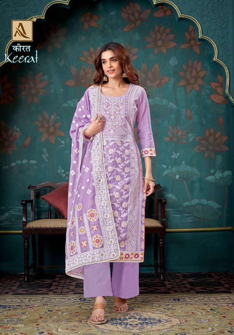Alok Suit Keerat Jacquard Designer Concept With Hand Work Salwar Kameez