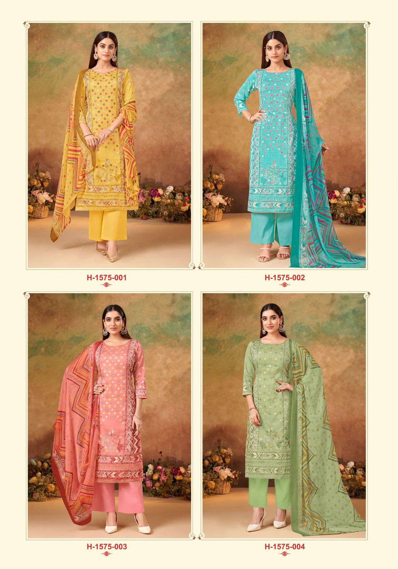 Alok Suit Kusha Jam Cotton Designer Print With Elegant Hand Work German Bemberg Salwar Kameez